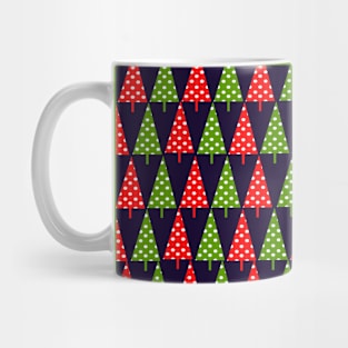 Christmas background. Christmas trees colorful Mug